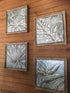 Tropical Pressed Metal Wall Tiles (Set of Four)
